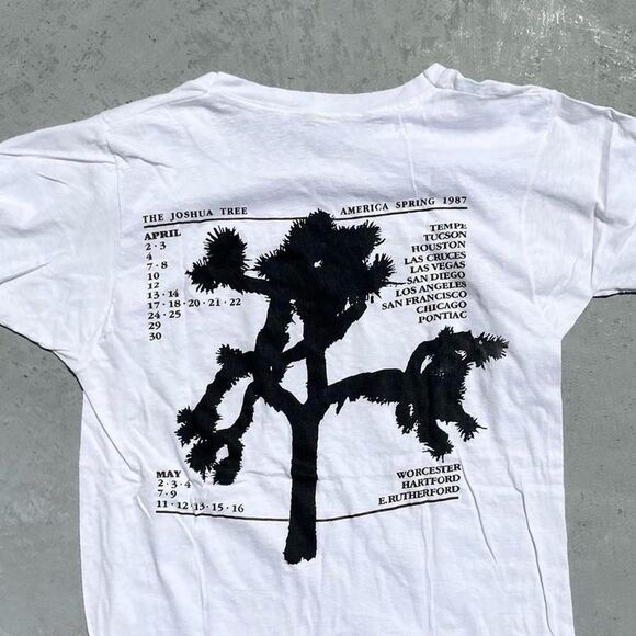 1987 Vintage U2 The Joshua Tree Single Stitch Tour Band Shirt Medium Mens - Picture 4 of 5